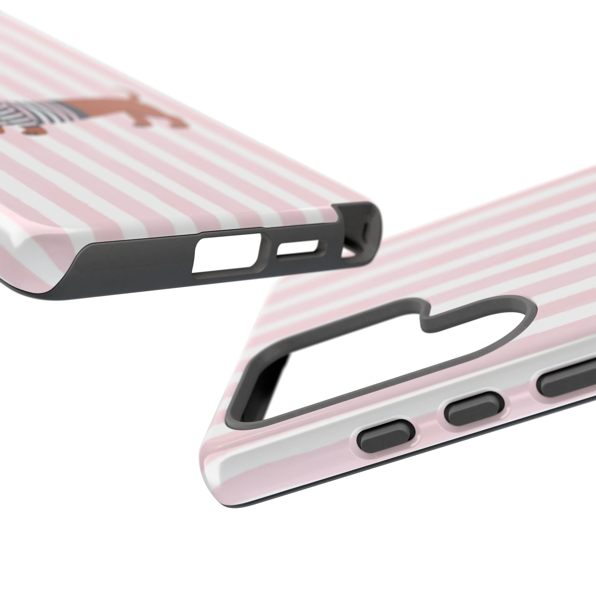 Dachshund in Breton Stripe Phone Case | French Dog Lover Gift