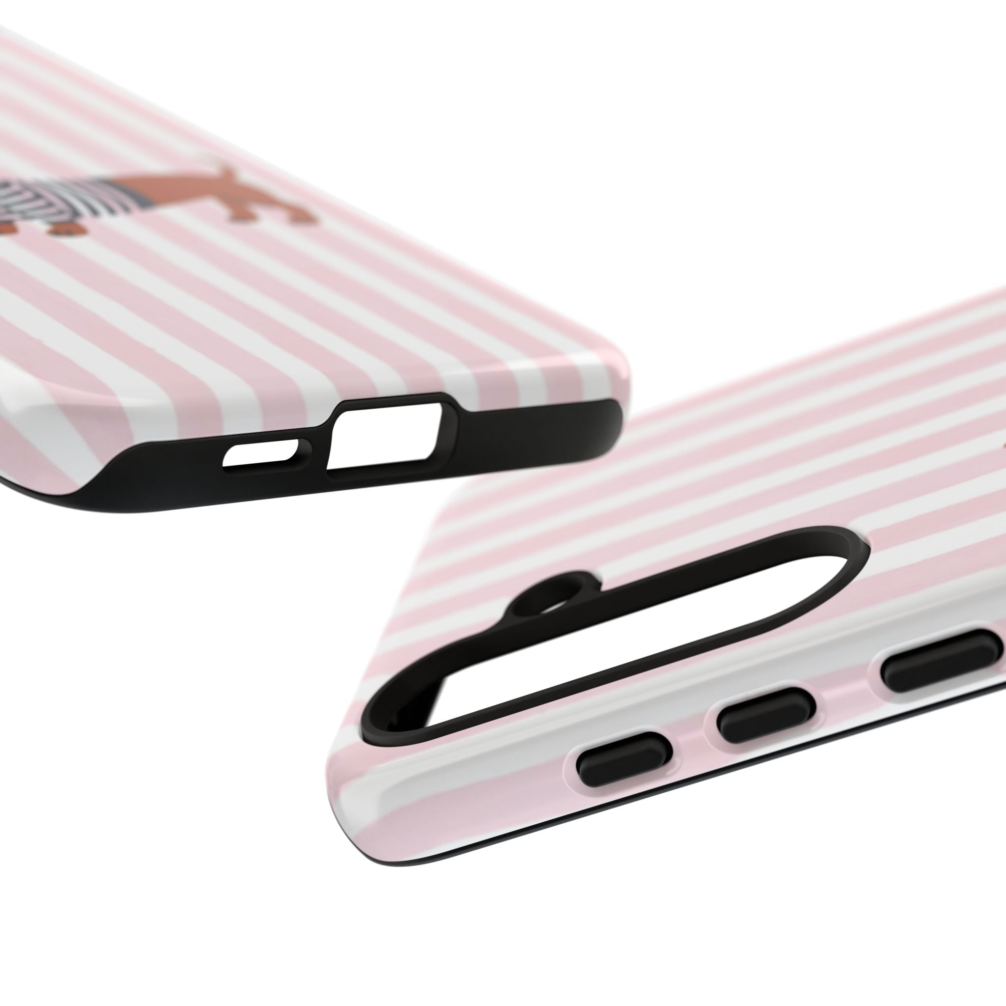 Dachshund in Breton Stripe Phone Case | French Dog Lover Gift