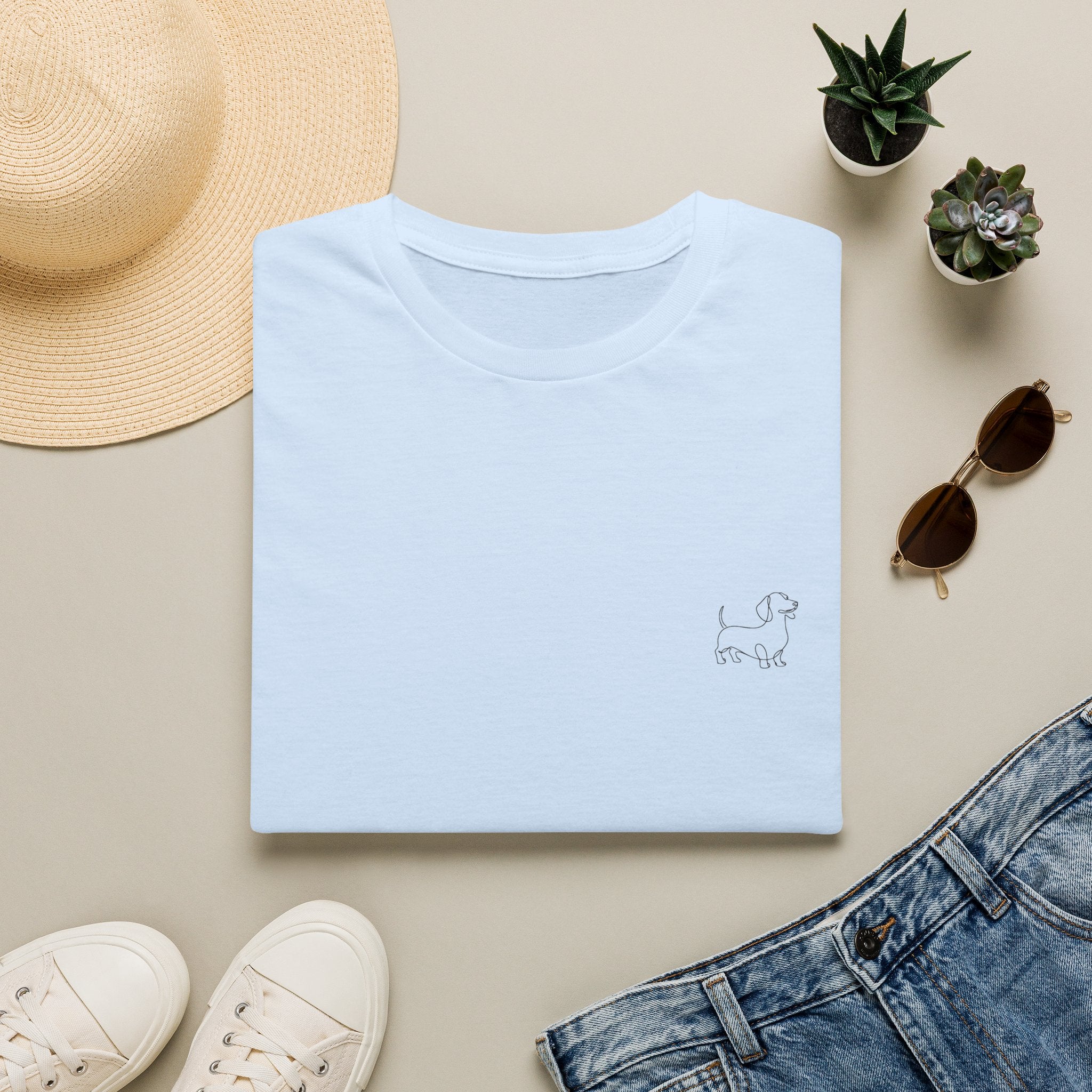 Classic White T‑Shirt | Dachshund edition