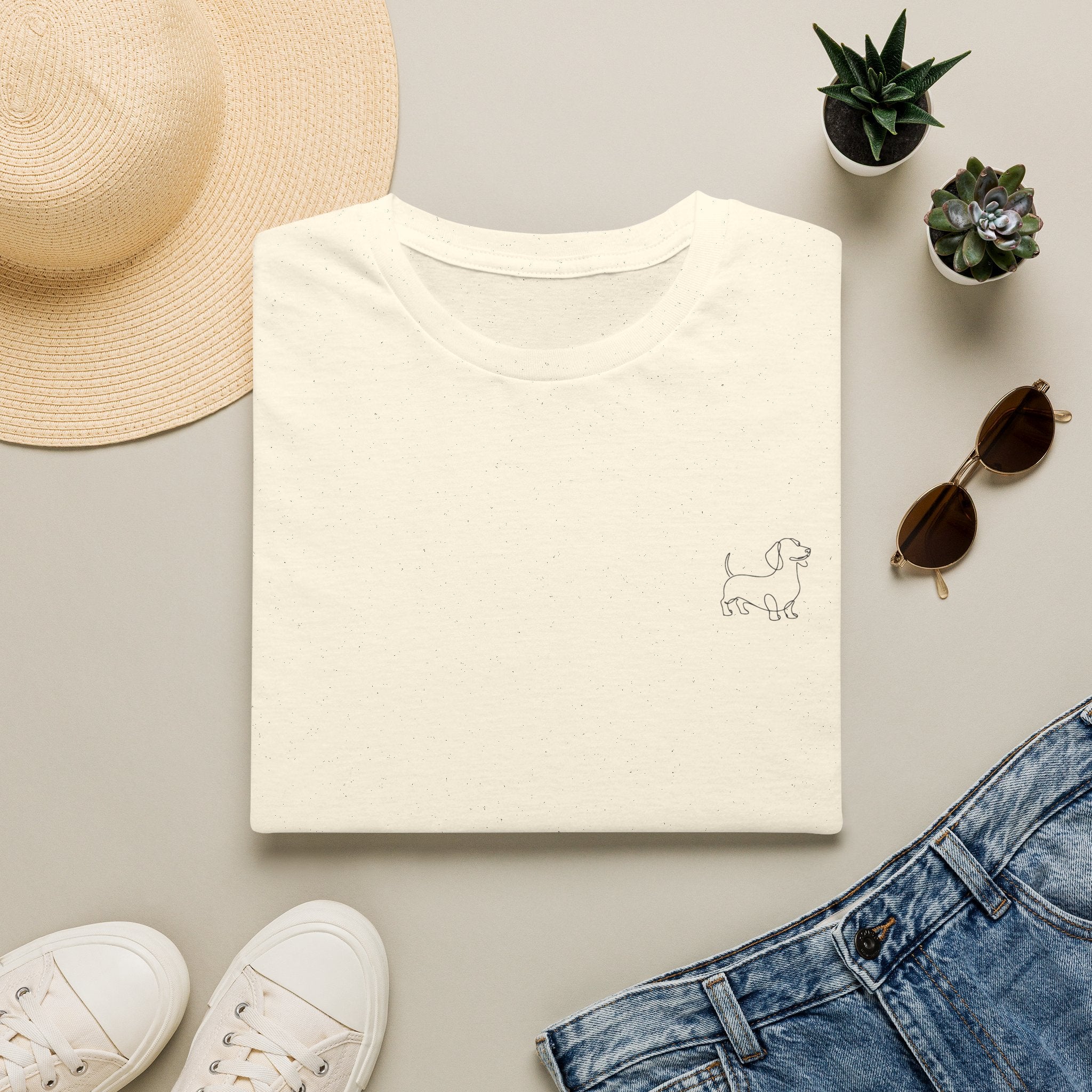 Classic White Tee | Dachshund Edition