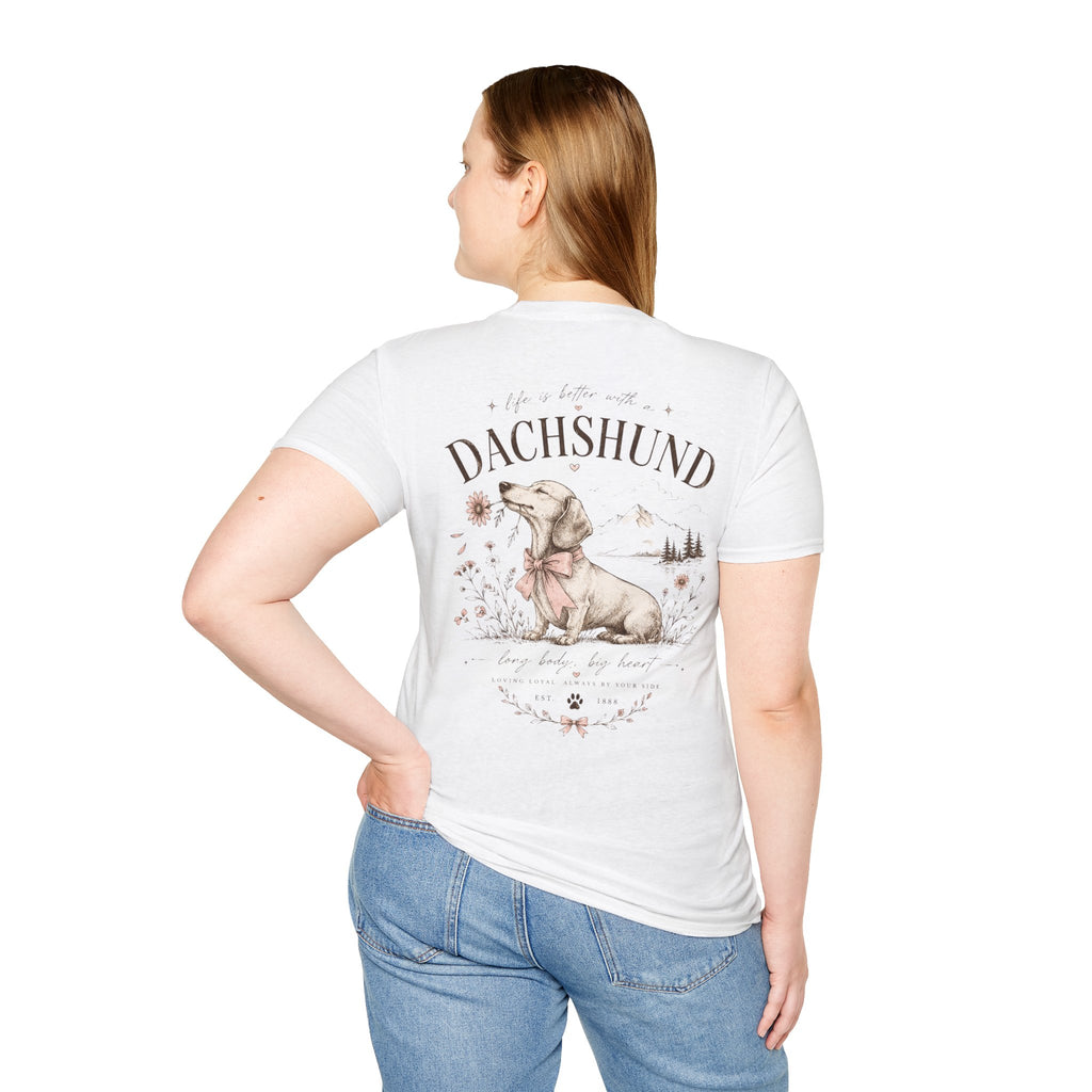 Classic White Tee | Dachshund Edition