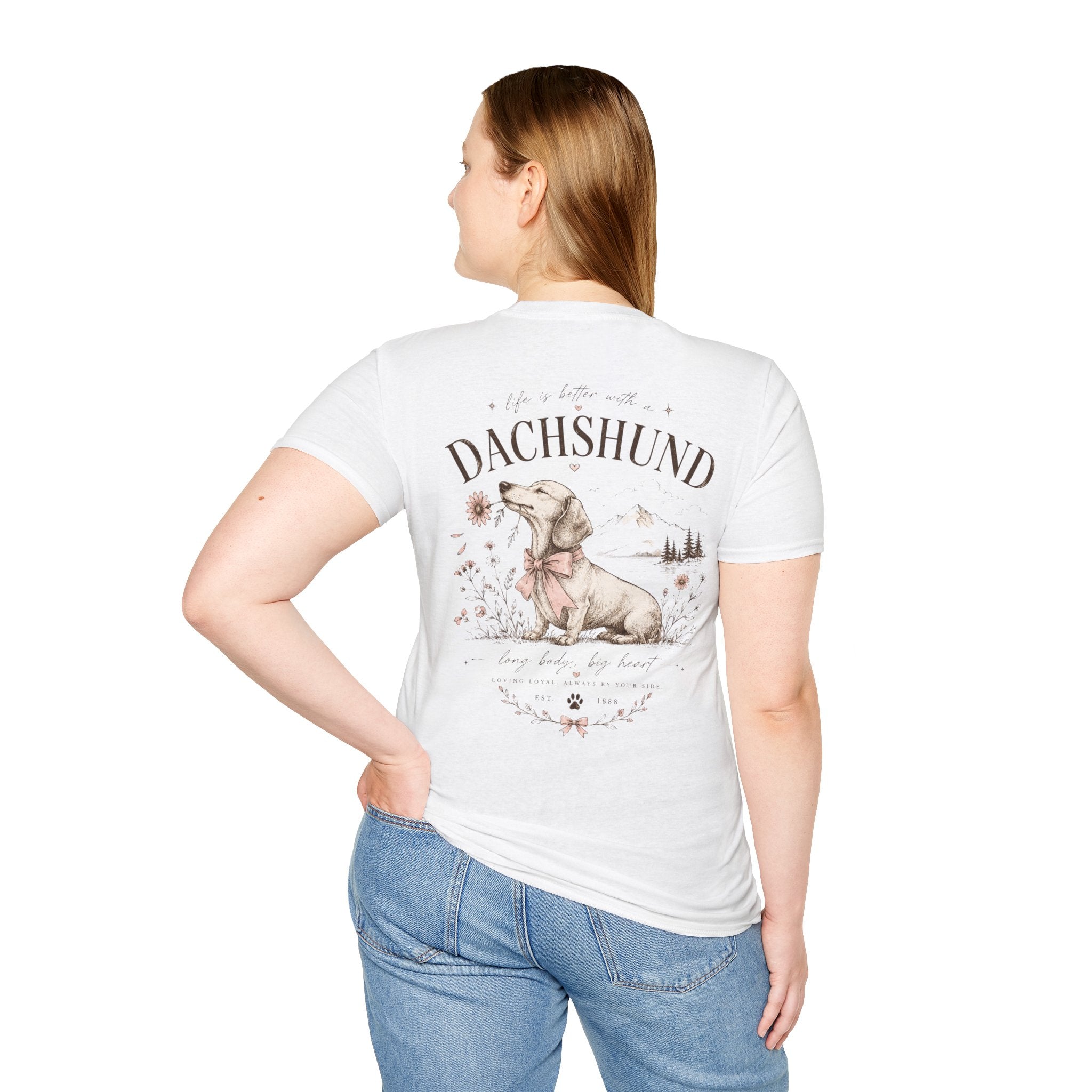 Classic White Tee | Dachshund Edition