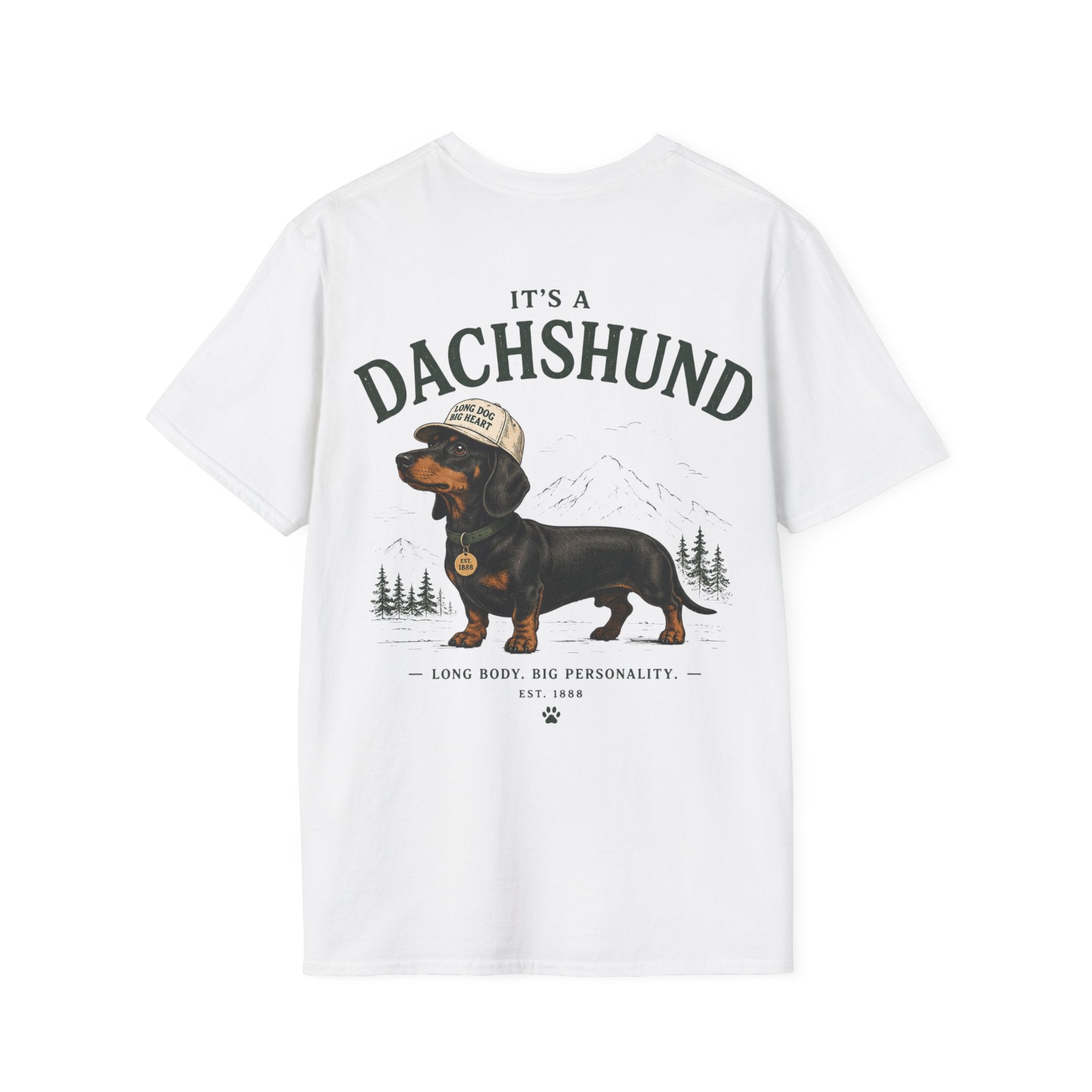 Classic White T‑Shirt | Dachshund edition