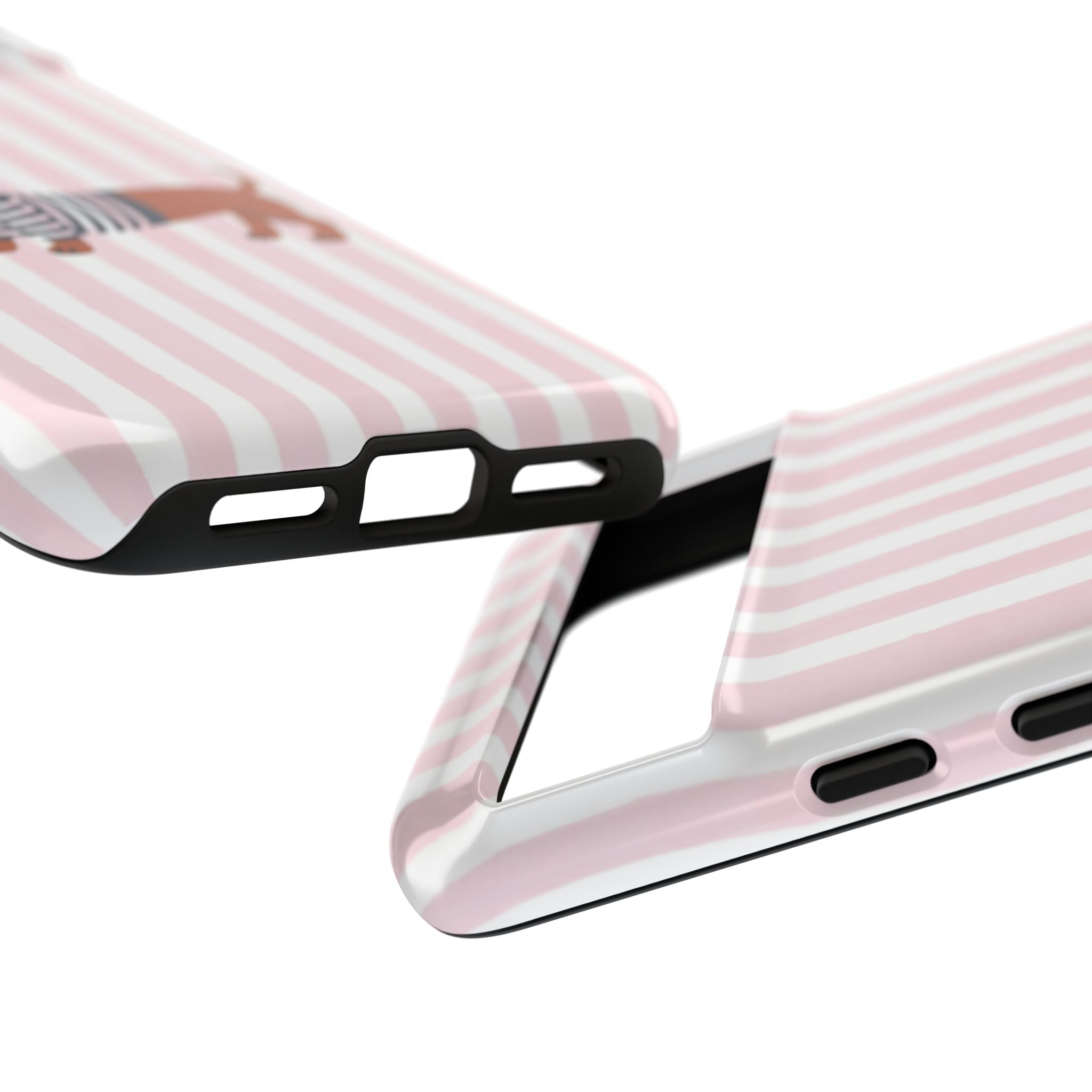 Dachshund in Breton Stripe Phone Case | French Dog Lover Gift