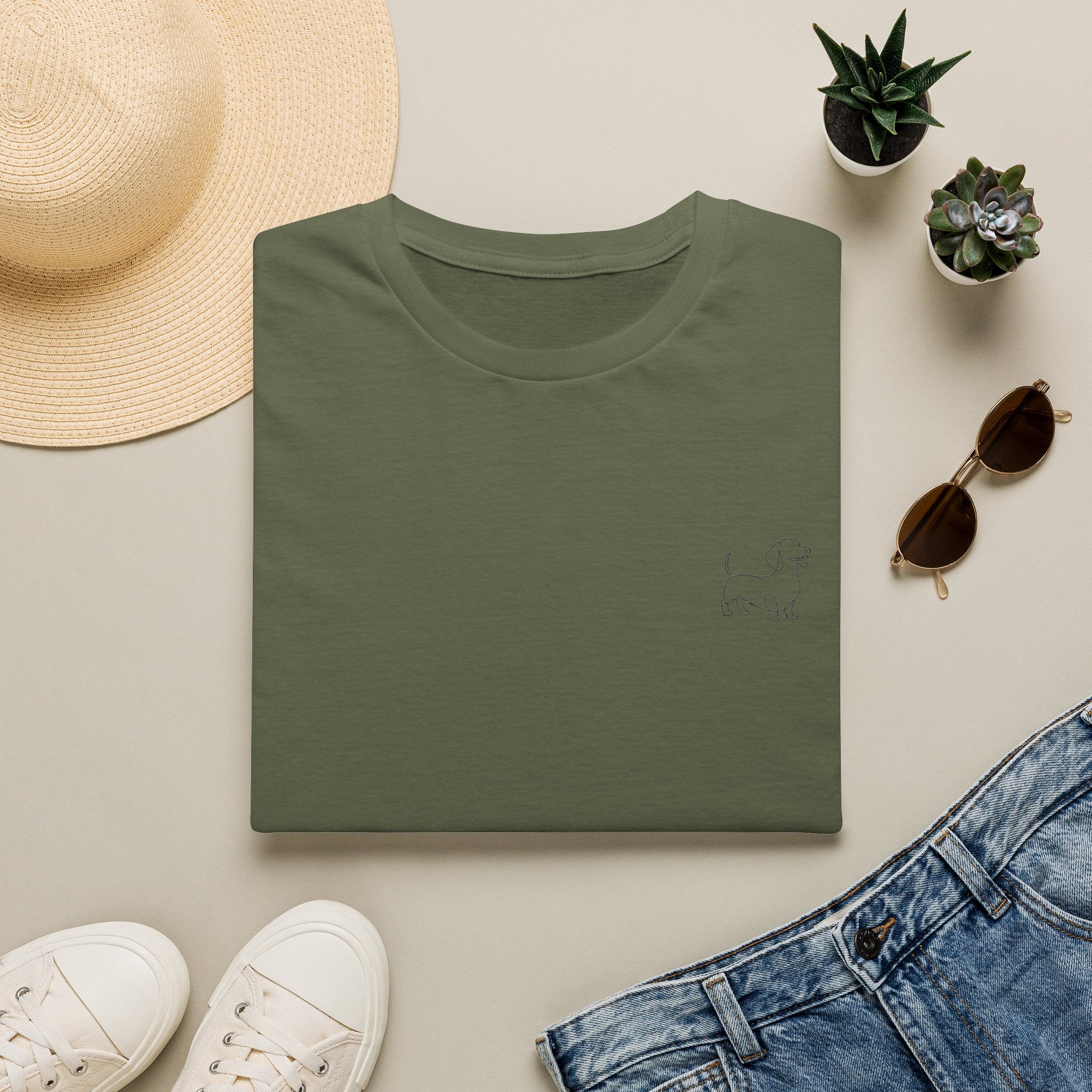 Classic White Tee | Dachshund Edition