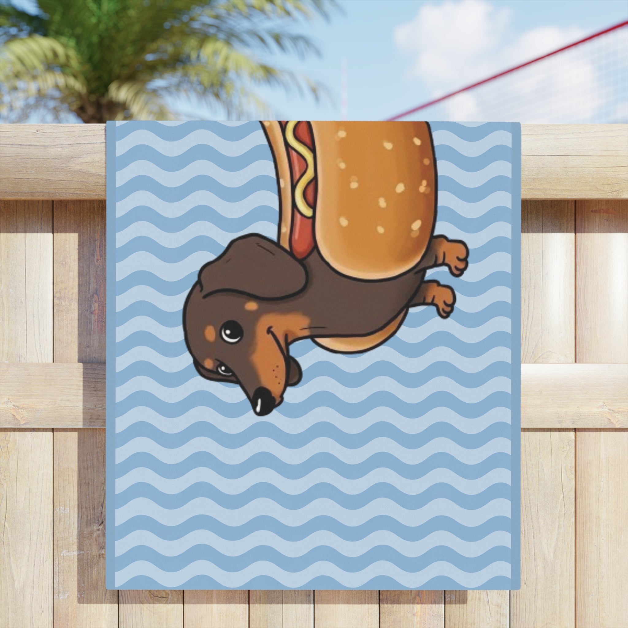 Dachshund Beach Towel | Sausage Dog Summer Vibes
