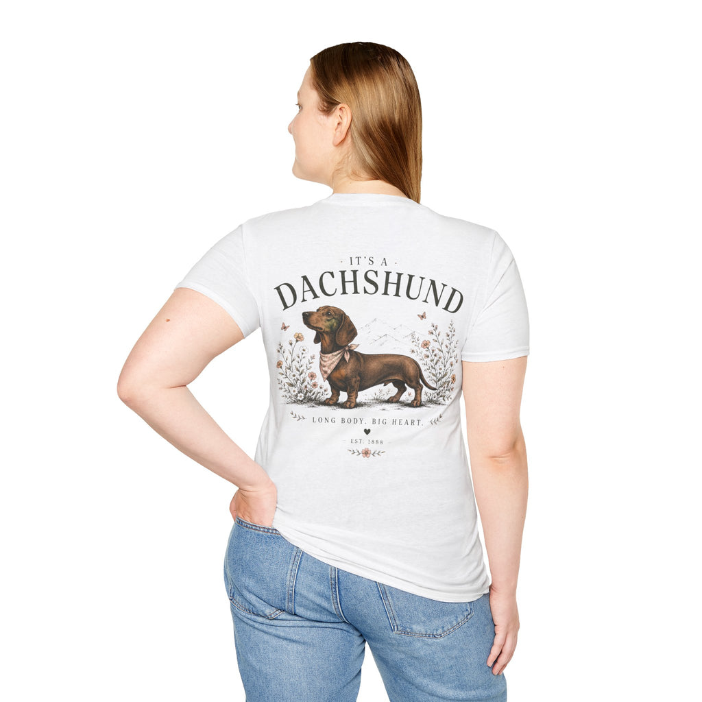 Classic White T‑Shirt | Dachshund edition