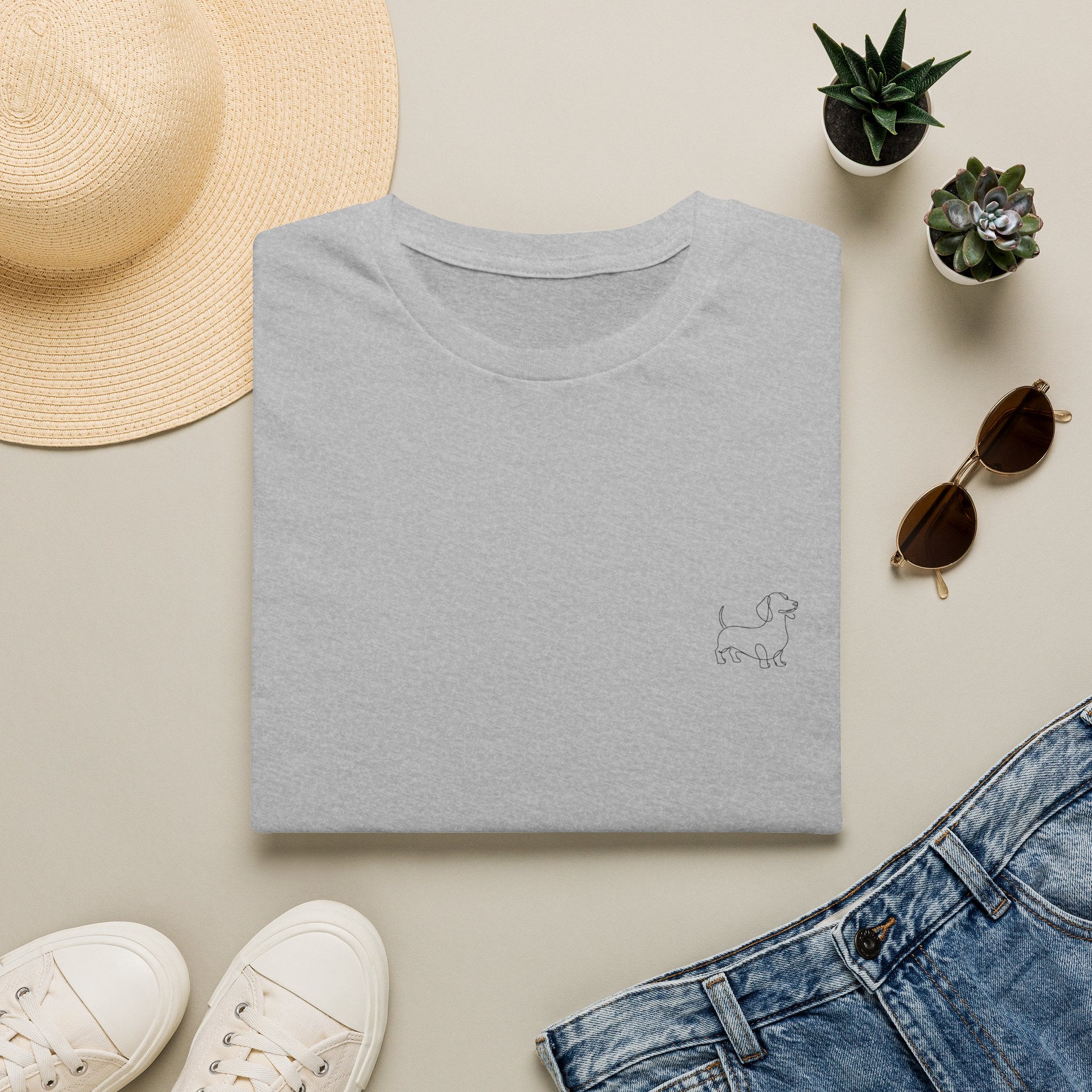 Classic White T‑Shirt | Dachshund edition